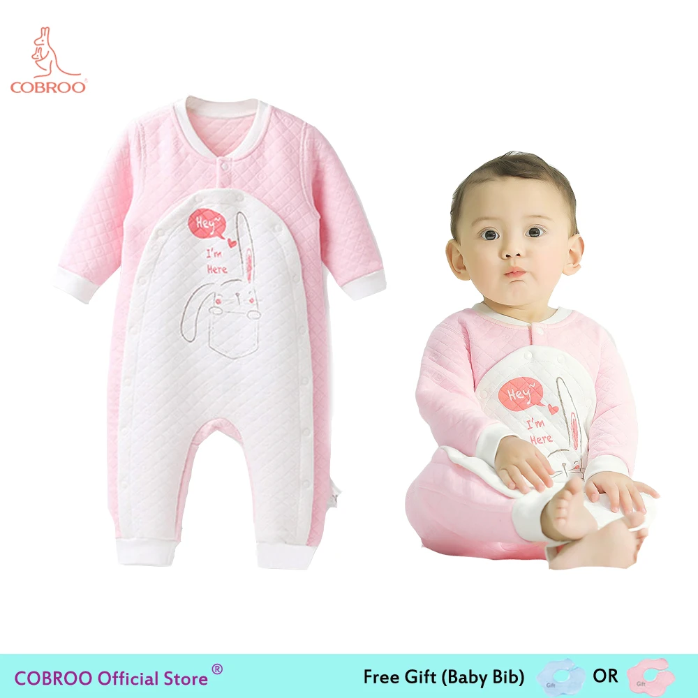 Newborn Baby Clothes Romper Cute Rabbit Cotton 2018 Spring 3-24 Month Infant Costume Girl Boy Jumpsuit BN650021 | Детская одежда и