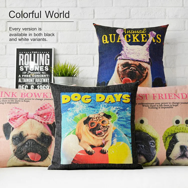 Креативные розовые подушки для кошек ретро журналов белье наволочки дивана дома