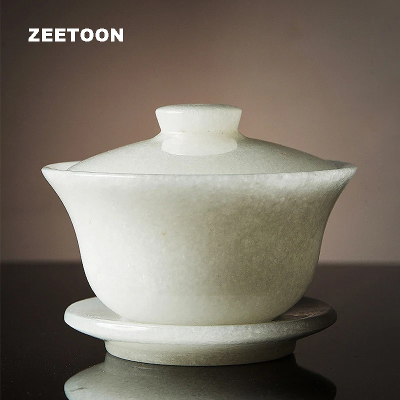 Чайные наборы из натурального белого нефрита 120 мл|tea set|tea teatea gaiwan |