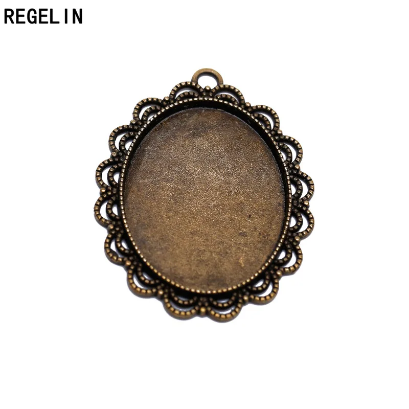 REGELIN Ретро цветок кружева подвеска с пустым основанием настройки кабошон камея