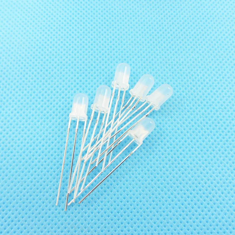 Светодиодный двухцветный диод 5 мм диффузор общего анода Круглый