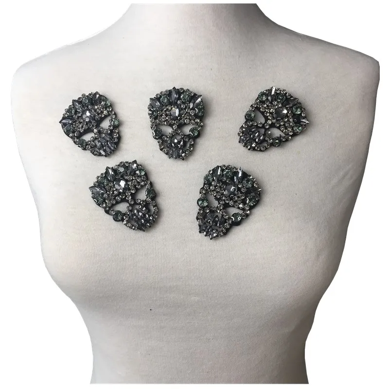 5 шт. патчи с бусинами в виде черепа нашивки ручной работы искусственная