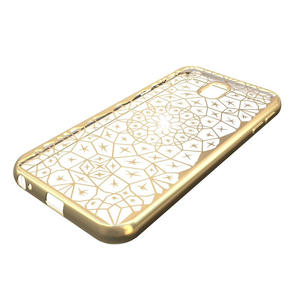 DAGUDON Silicone Case For Samsung Galaxy J3 2017 J330F Luxury Bling Diamond soft Plating TPU Cover bags |