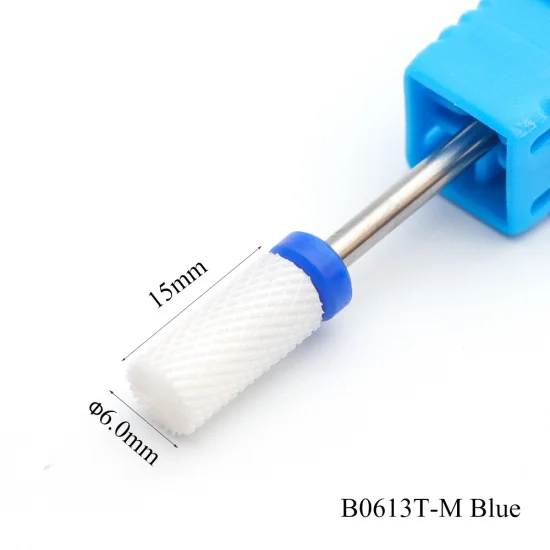 B0613T-M Blue 10 Тип мельница Керамика ногтей сверла для электрических маникюрные машинки пламени вращающийся Бур фреза средства по уходу за ногтями TR811 - Цвет: B0613T-M Blue