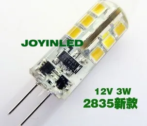 50 шт. DC12V 3 Вт затемняемая G4 Светодиодная кукурузная лампа освещение 24 светодиода