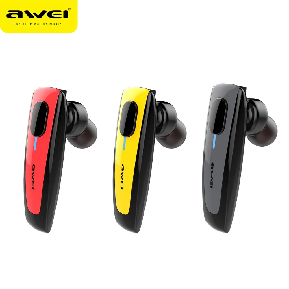 Наушники вкладыши AWEI N3 односторонний Bluetooth гарнитура для вождения мини true
