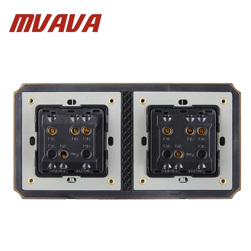 MVAVA роскошный настенный выключатель с бронзовой рамкой 16A 110 250 В декоративный 4