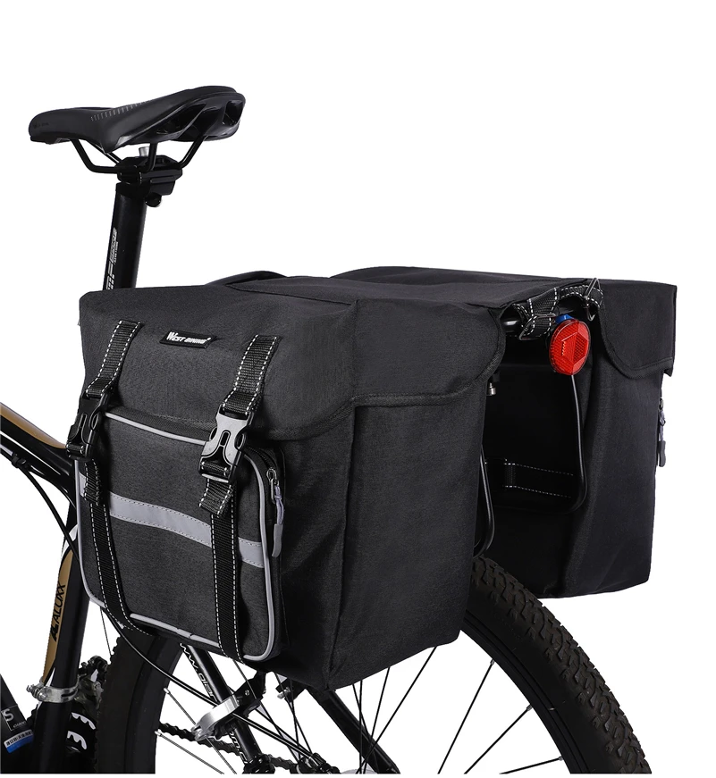 WEST BIKING 25л велосипедная сумка, велосипедная задняя двухсторонняя дорожная сумка, заднее сиденье, сумка для велосипеда, сумка для багажа, велосипедная стойка, сумка для багажника