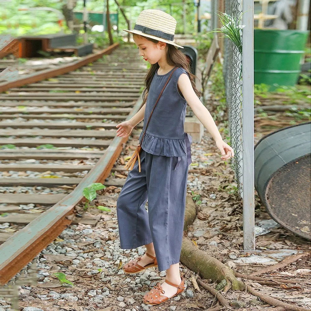 Комплект хлопковой одежды для больших девочек детская одежда комплект из 2