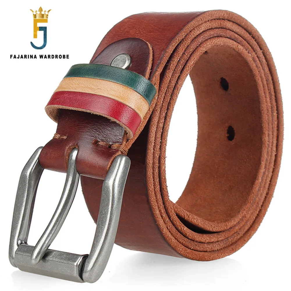 Ремень FAJARINA из воловьей кожи в стиле ретро ширина 3 8 см|belt strap|leather belt strapstrap male |