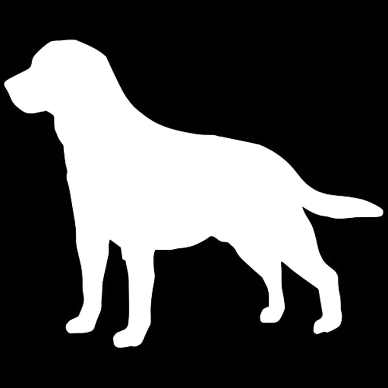 Наклейки с изображением лабрадора ретривера для автомобиля и мотоцикла, модные аксессуары, животные стикеры, черные/серебряные, размером 11,7*9,5 см, артикул C6-0015.