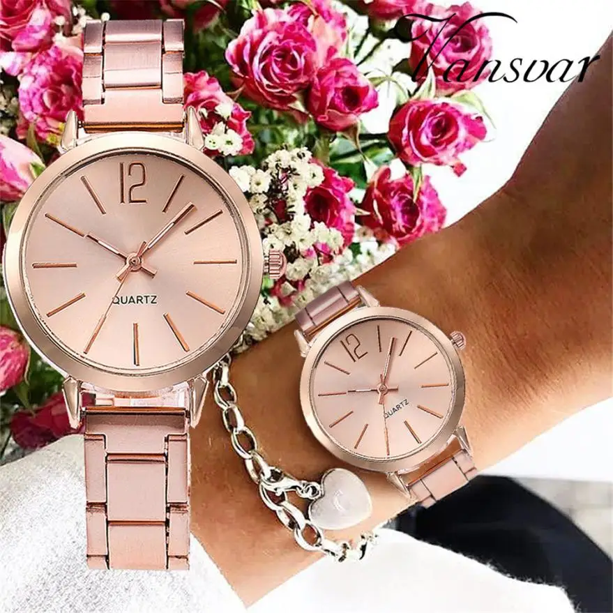 

New Watch Women Quartz Exquisite Watches Ladies Top Vansvar Brand Luxury Female Wrist Watch Girl Clock Relogio Feminino Gift #C