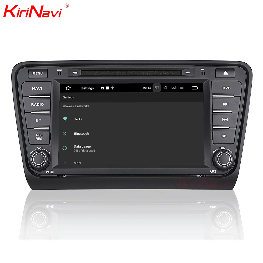 KiriNavi четырехъядерный Android 7,1 автомобильный Радио gps dvd-плеер стерео для Skoda Octavia A7 Автомобильная Мультимедийная система+ с gps WiFi