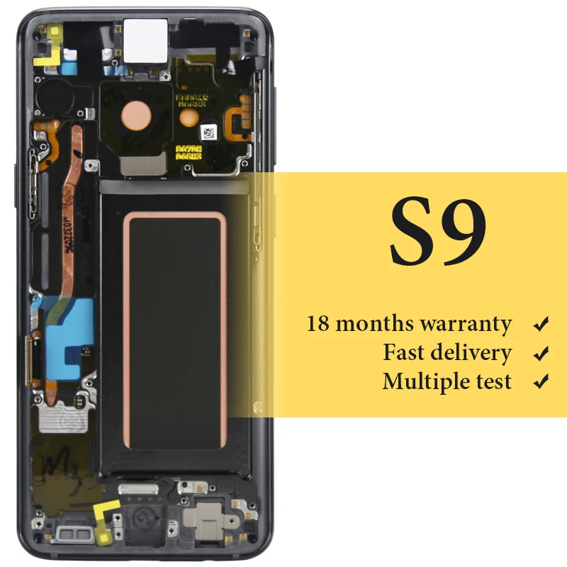 Для Samsung S9 G960 ЖК дисплей с рамкой OEM качество для мобильного телефона G960F экран