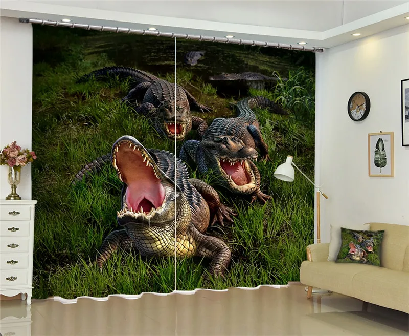 Роскошные затемненные 3D оконные шторы для гостиной, детской спальни, Индивидуальный размер, шторы Cortinas Rideaux, наволочки с динозаврами