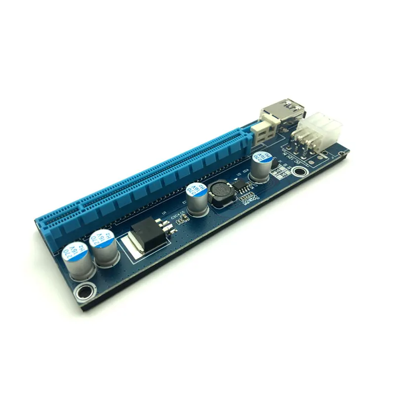 Pcie Riser 16x к 1X Mini PCI E PCIe Express 60 см расширитель карты адаптер SATA 6Pin/4pin кабель питания