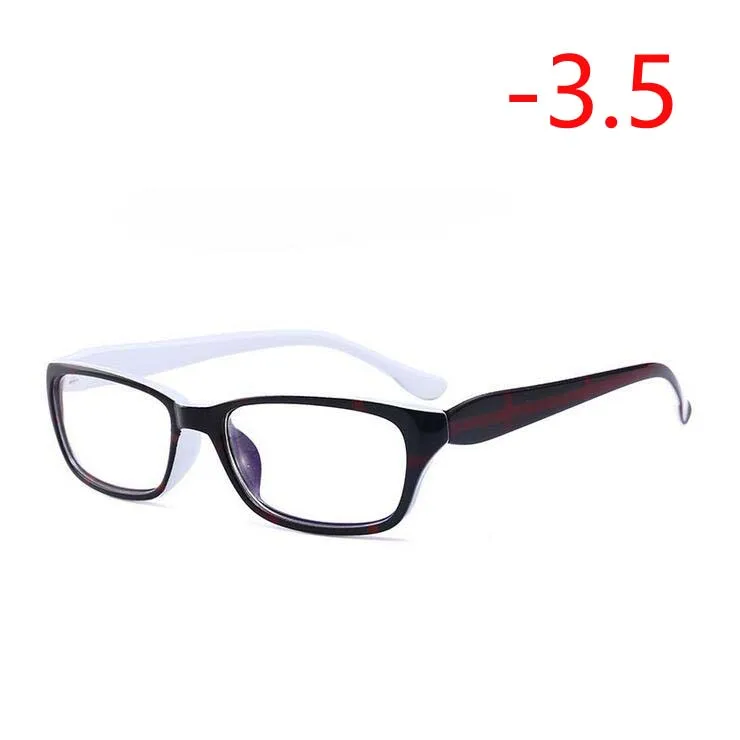 Myopia 350 1,0-1,5-2,0-2,5 до-4,0 литературные студенческие очки для близорукости для унисекс Ретро близорукие очки Квадратные очки - Цвет оправы: Myopia 350