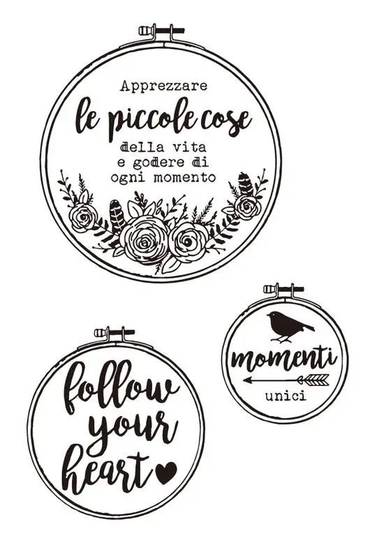 Итальянские слова прозрачный силиконовый штамп/печать для DIY