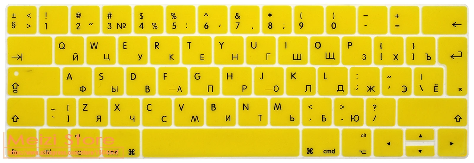 yellow Для MacBook Pro 13 15 дюймов& русская клавиатура защитная крышка A1706/A1707 с сенсорной панелью Русская версия Великобритании/ЕС ЕВРО - Цвет: yellow