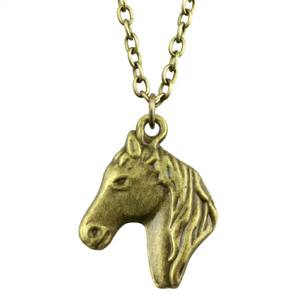 Ювелирное ожерелье для женщин 2 цвета s посеребренные античные бронзовые 28x22 мм