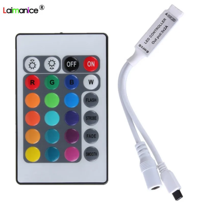 Мини DC12V 24Key RGB контроллер ИК-пульт дистанционного управления с мини-приемником