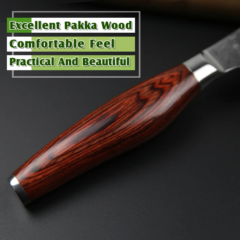 XINZUO 5 inch Santoku Knife 73 Layers China Damascus Steel Kitchen Superior Quality Sharp Fruit Salad Knives Pakka Wood Handle | Дом и сад