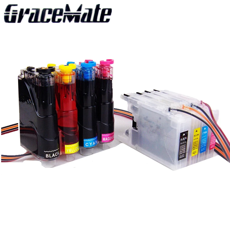 Для Brother MFC J220 J265 J410 J615W J415W чернильная система для LC 39/975/985 чернильный картридж с