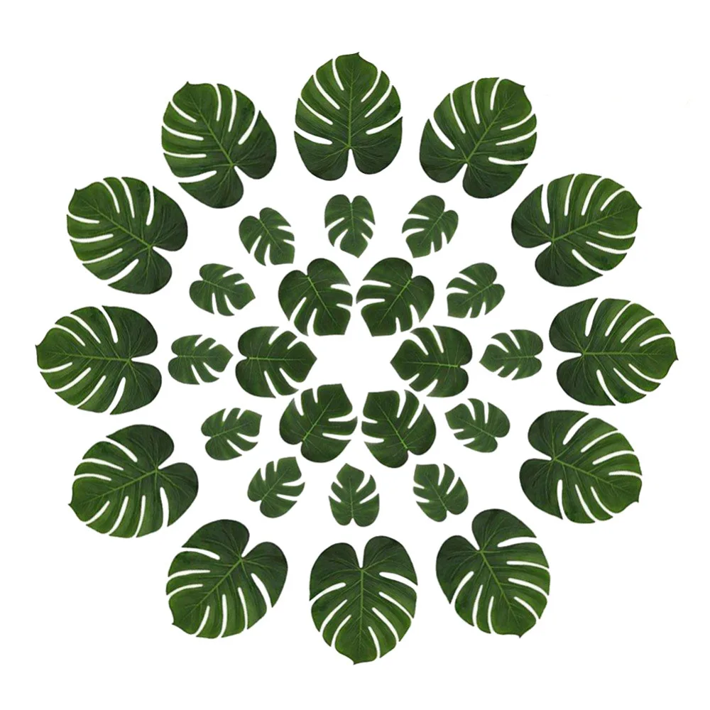 Новый 24 шт. Искусственный лист тропические Пальмовые Листья моделирование для