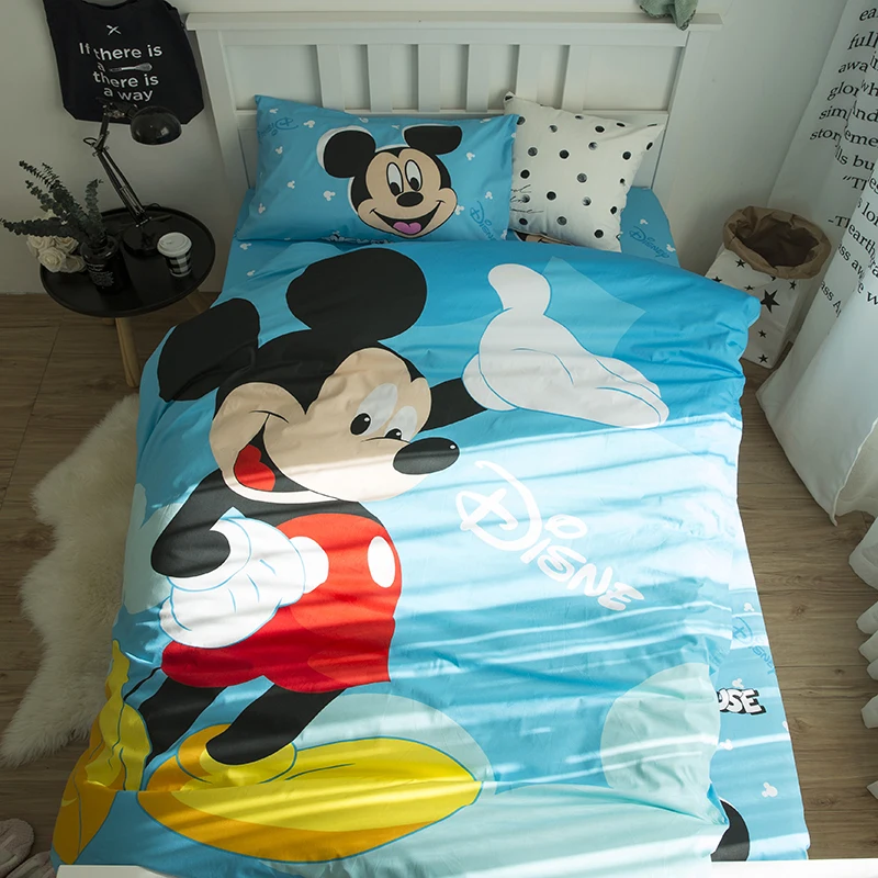 Комплект постельного белья Микки Маус 100% хлопок 3 предмета 1 2 м|mickey mouse bedding sets|duvet