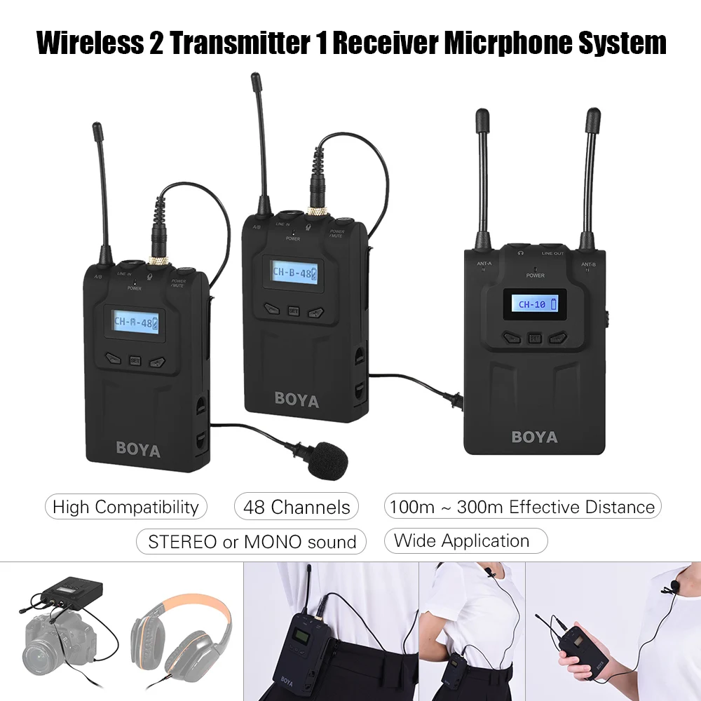 Condenser Conference Handheld Omnidirectional Microphone Wireless 2 Transmitter 1 Receiver system | Электроника