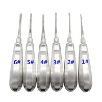 6 pcs kit dental lab dentistry dentist dental detista equipment for teeth whitening clareador curved root elevator