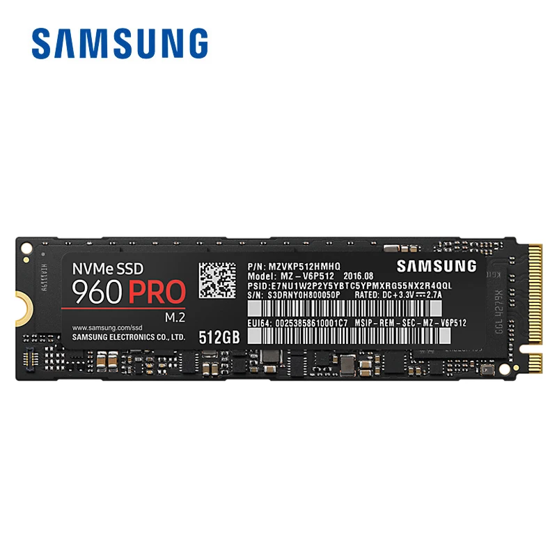 Твердотельный жесткий диск Samsung 960 PRO 512 ГБ M.2 SSD NVMe MZ-V6P512Z | Компьютеры и офис