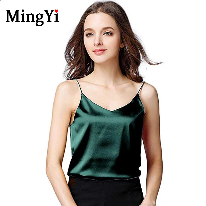 Хит 2019 новые летние женские сексуальные шелковые топы с завязками на шее для