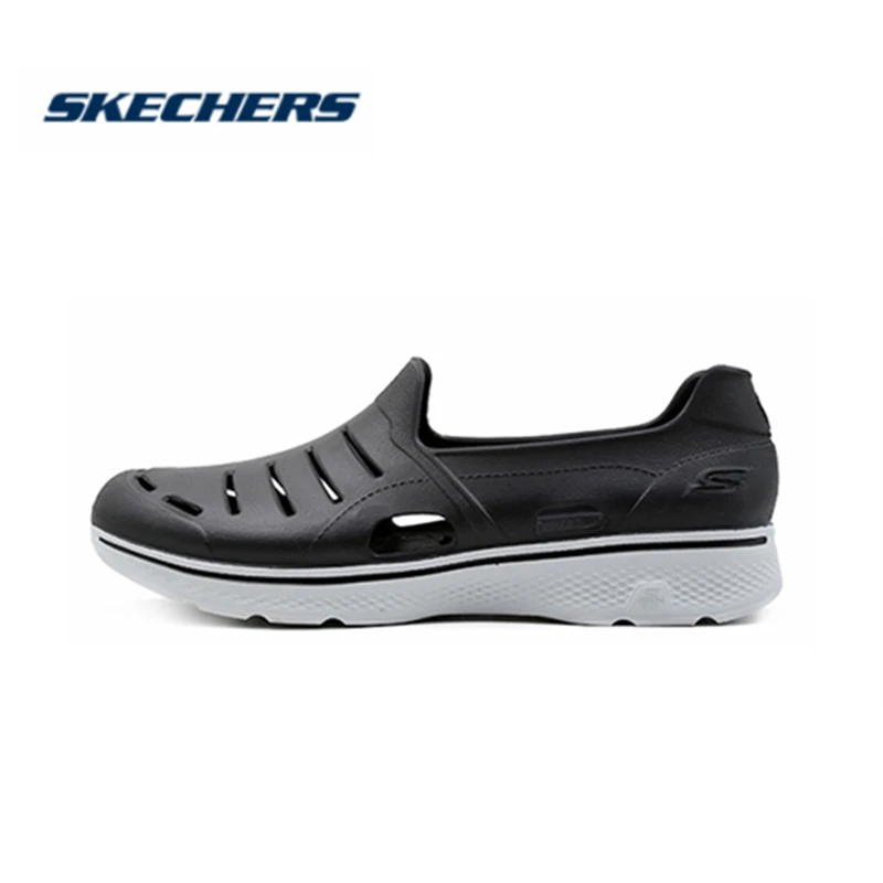 Skechers/мужские сандалии; коллекция года; Новое поступление; туфли на плоской подошве; Повседневные Дышащие мужские сандалии; закрытый светильник; водонепроницаемые тапочки для мужчин; 54271-BLK