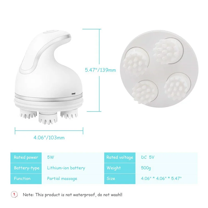 Интеллектуальный зарядный Массажер для домашних животных 3D массажер головы