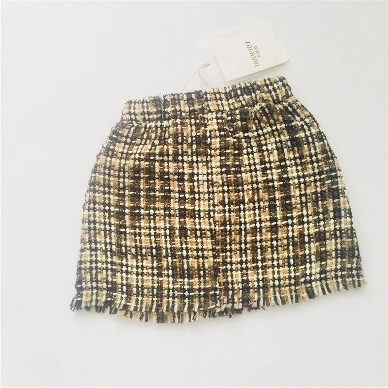 Качественные юбки для девочек новинка 2018 года корейская детская одежда осенне