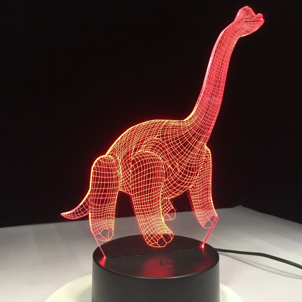 Акриловый ночник в виде динозавра креативный подарок 3D USB светильник для сна