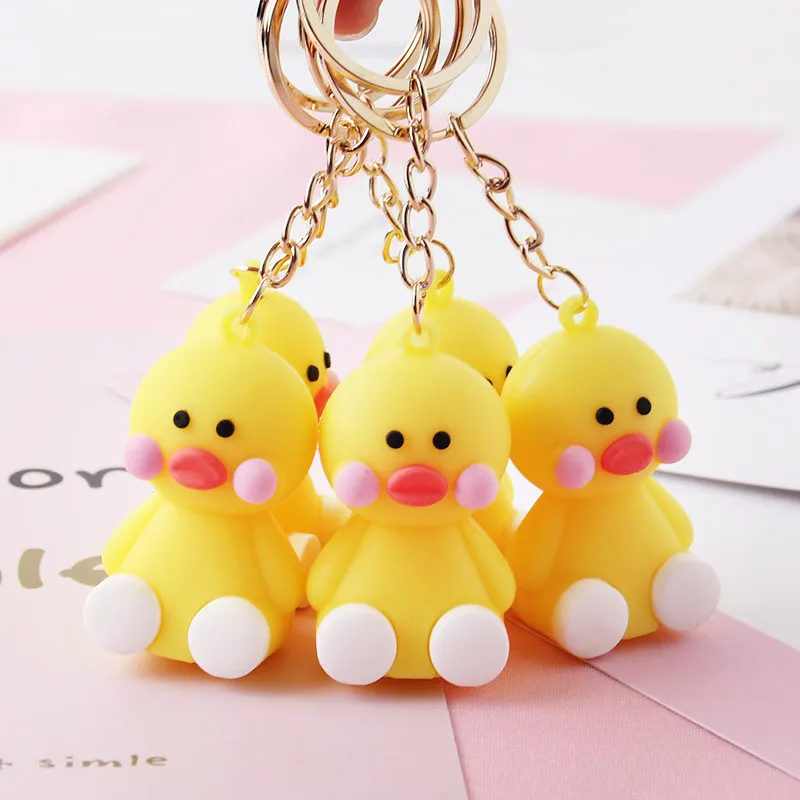 3 шт. креативная Милая Желтая резиновая утка Ducky брелок сумка Подвеска Брелок для
