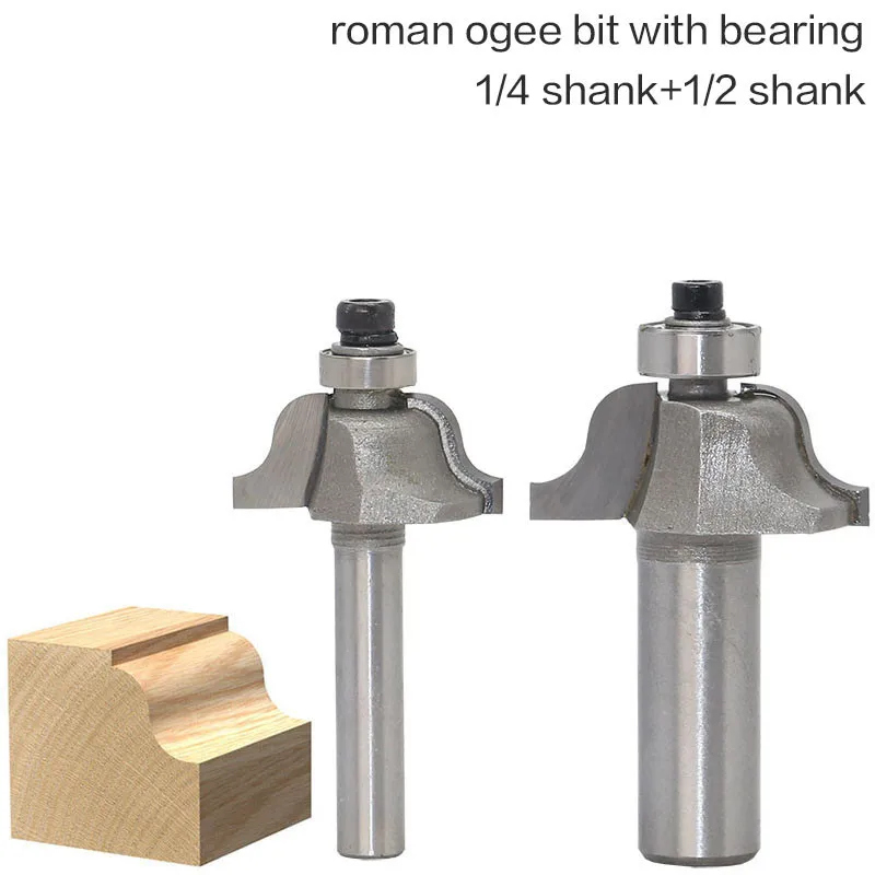 1 шт. 1/4 &quot1/2&quot хвостовик Roman Ogee окантовка и литье древесины фрезы с верхним