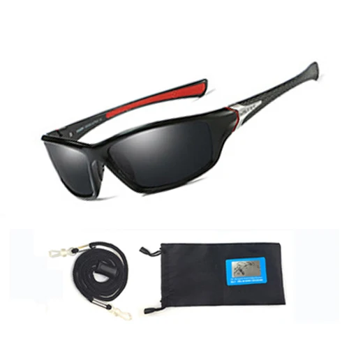 Black with bag Поляризованные солнцезащитные очки для рыбалки анти-УФ Для мужчин Для женщин Спорт на открытом воздухе нахлыстом защита глаз кемпинг альпинистские очки для вождения автомобиля - Цвет: Black with bag