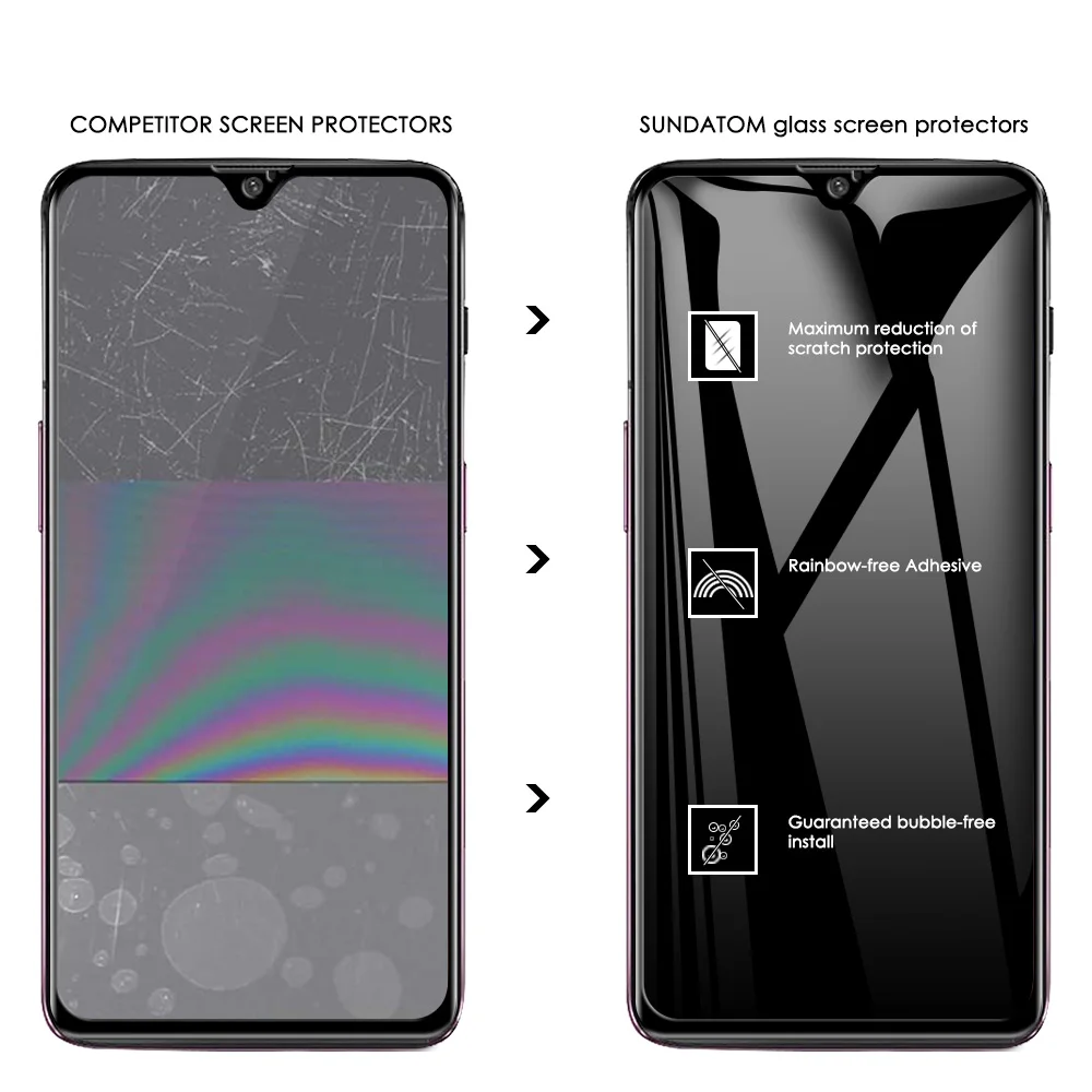 One Plus 6 T Защитная пленка для экрана из закаленного стекла с полным покрытием 3D Edge