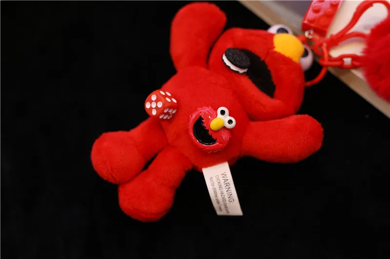 " печенье монстр брелок-плюшевая игрушка Elmo Сумочка мягкая кукла высокого качества подарок для девочек и влюбленных 12 шт./партия