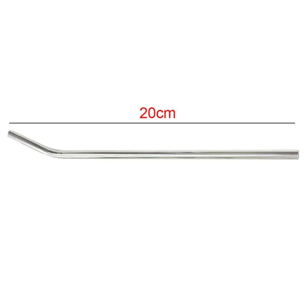 1pcs Bent 4/6/8 шт. металлическая соломинка Многоразовые питьевой Нержавеющая сталь соломенная шляпа с Чистящая Щетка для кружек Барные аксессуары - Цвет: 1pcs Bent