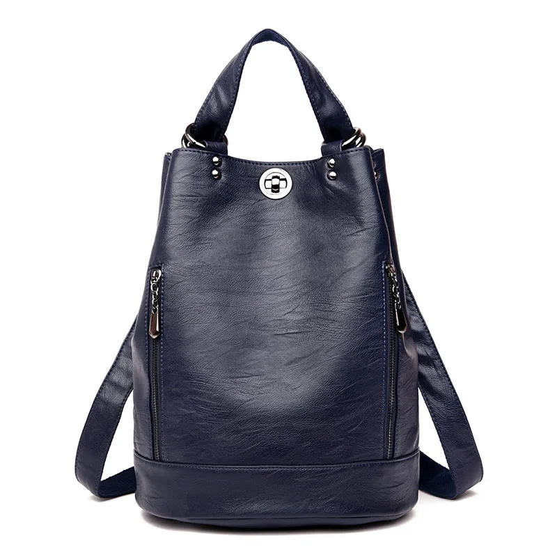 Женский рюкзак mochila feminina повседневный многофункциональный женский кожаный