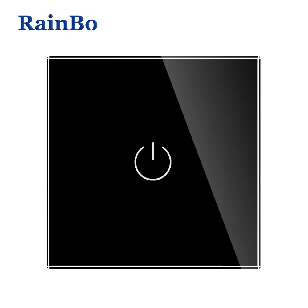 Rainbo новый кристалл Стекло Панель настенный выключатель ЕС сенсорный Экран света