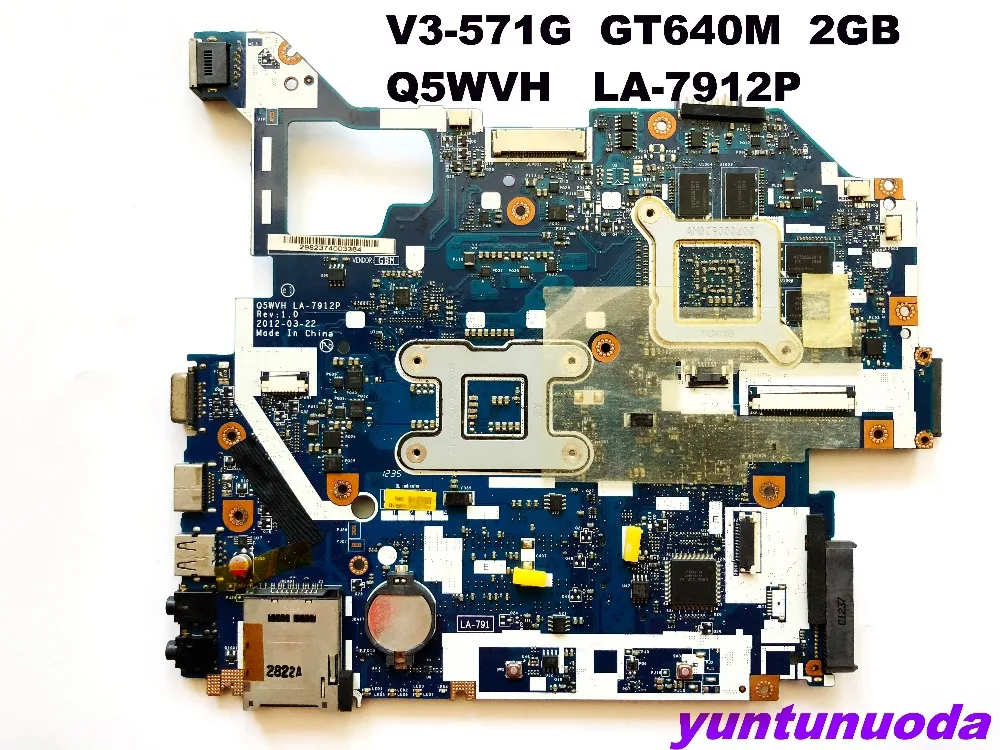 Материнская плата для ноутбука ACER оригинальная материнская V3 571 GT640M 2 Гб Q5WVH