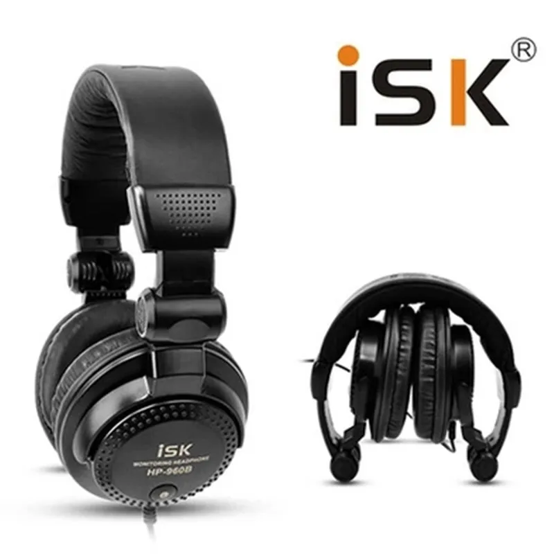 

Original ISK HP-960B Headphone Headband Auriculares Professional Studio Monitor Dynamic Stereo DJ Headphones HD Headset Earphone
