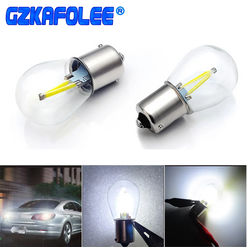 GZKAFOLEE P21W Led 2 шт. T10 стоп светильник BA15D 1157 BAY15D BA15S 1156 светодиодная Поворотная лампа 12