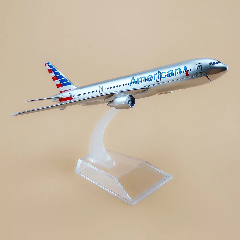 16 см сплав металла воздушный Американский AA Airlines Boeing 777 B777 Airways самолета Модель W