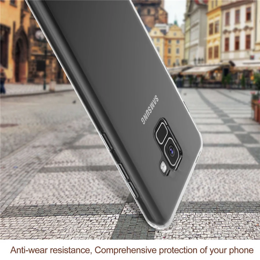 Прозрачный мягкий очищающий гель ТПУ чехол для samsung Galaxy A6 A8 + плюс A7 A9 2018